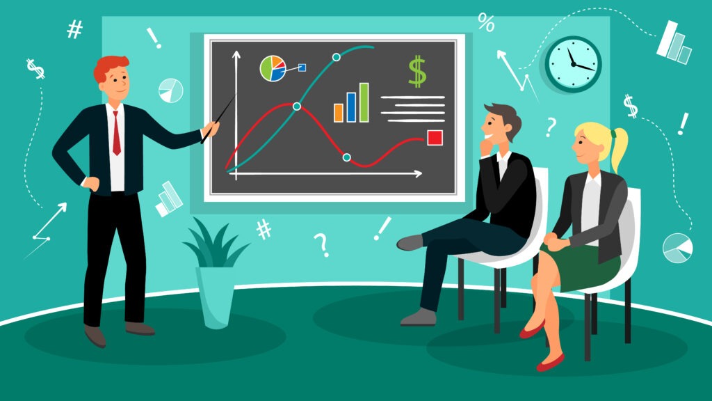 Founder pitching to investors