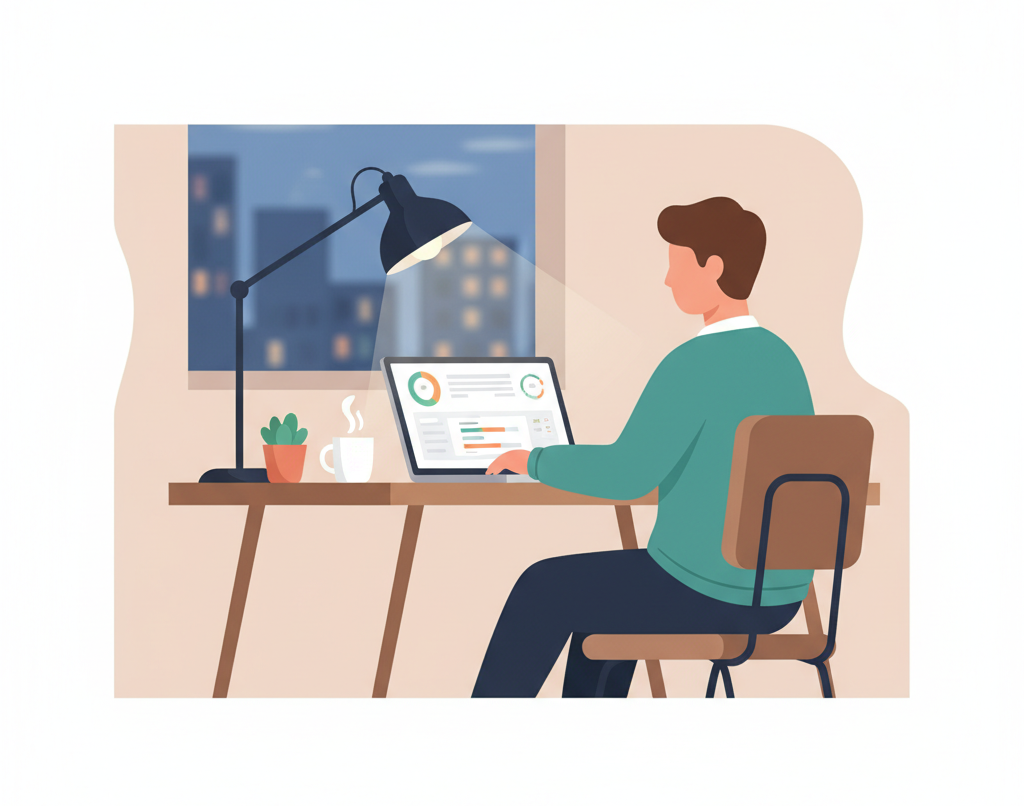 A founder utilizing AI in financial planning to streamline their startup operations.