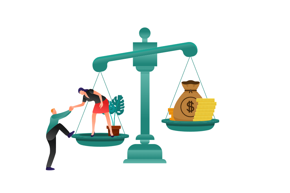 Achieving balance between equity and control.