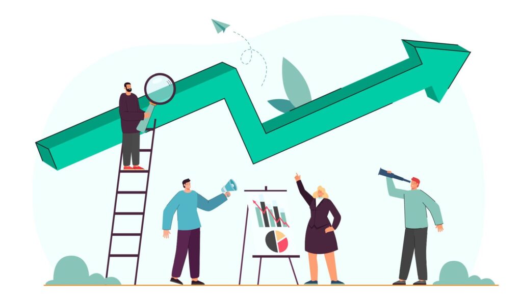 Startup team working on scaling their startup