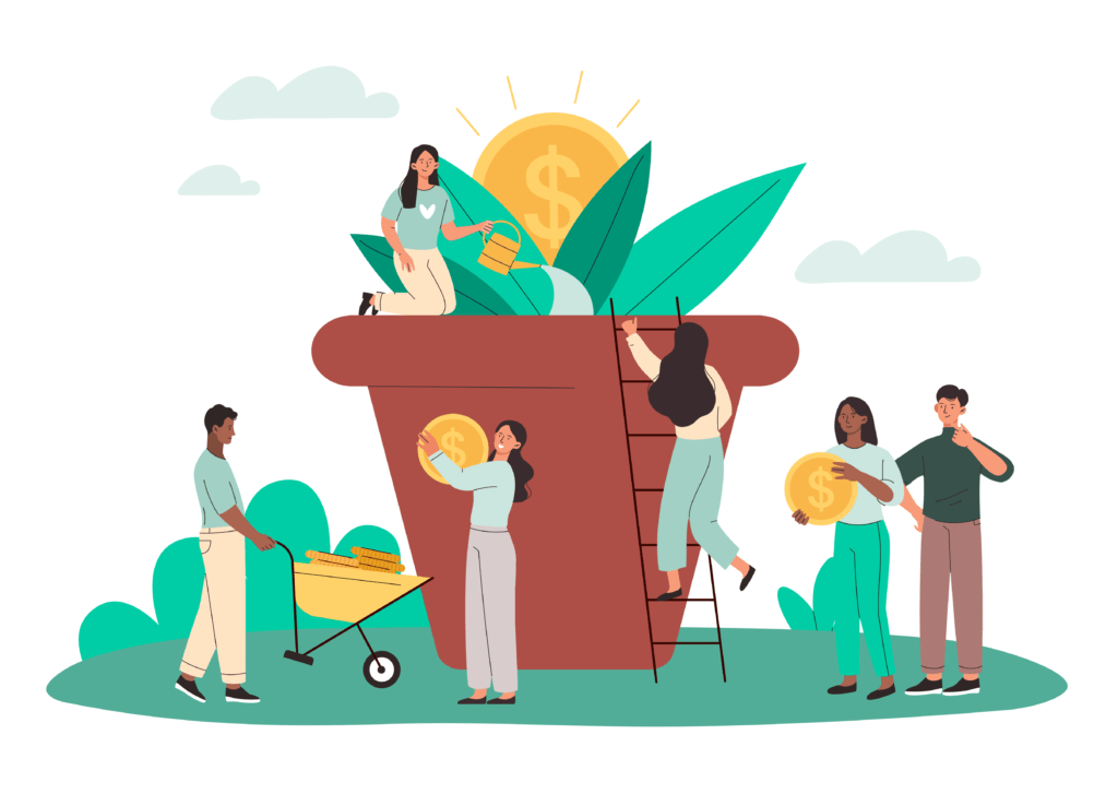 Raising money through crowdfunding.